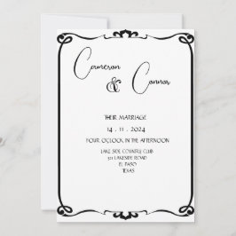 Elegantes Foto Hochzeit Save The Date