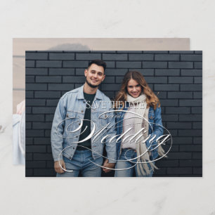 Elegantes Foto Hochzeit Save The Date