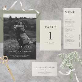 Elegantes Foto Hochzeit speichern Sie das Datum Save The Date