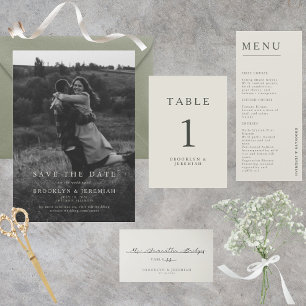 Elegantes Foto Hochzeit speichern Sie das Datum Save The Date