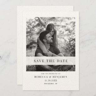Elegantes Foto Hochzeit speichern Sie das Datum Save The Date