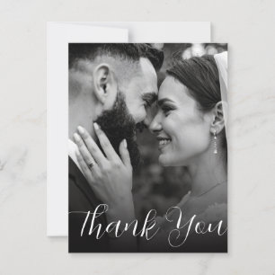 Elegantes Foto Hochzeit Vielen Dank Postcard Postkarte