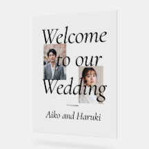 Elegantes Foto Hochzeit Willkommen