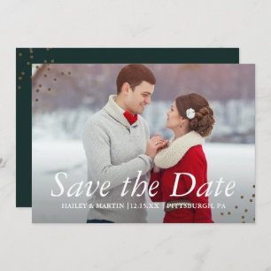 Elegantes Foto Hochzeiten speichern das Datum Save The Date