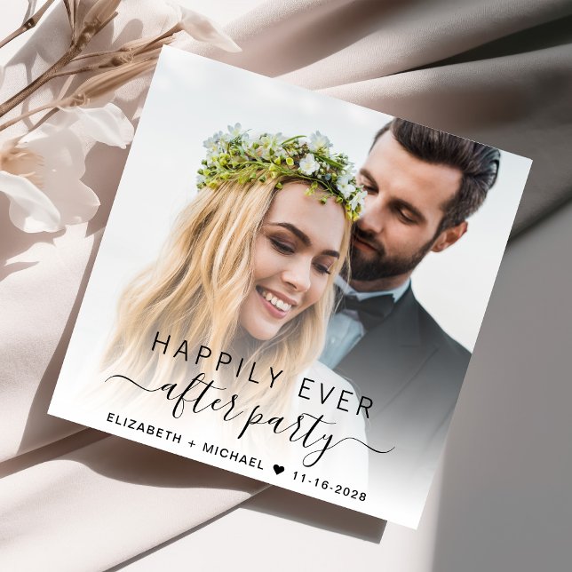 Elegantes Foto Hochzeitsempfang Einladung (Von Creator hochgeladen)