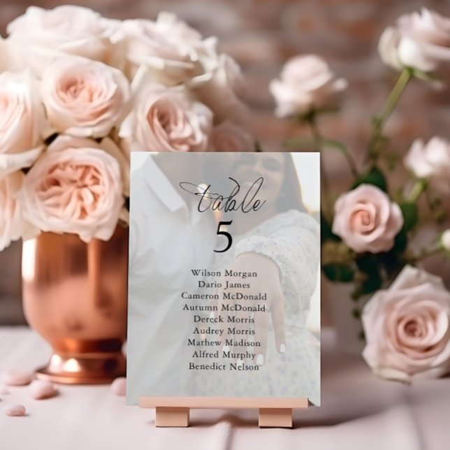 Elegantes Foto Hochzeitstabelle Einladung (Von Creator hochgeladen)