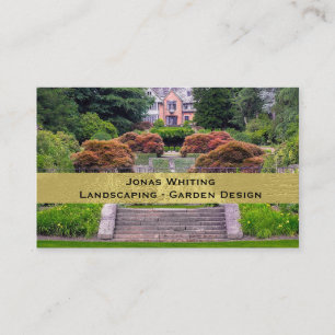 Elegantes Foto-im Garten arbeitengeschäfts-Karte Visitenkarte