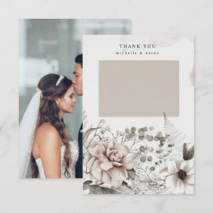 elegantes Foto in Silberröscheln dank Karte