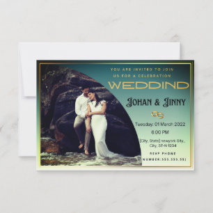 elegantes Foto, klassisch minimalistisch RSVP Karte