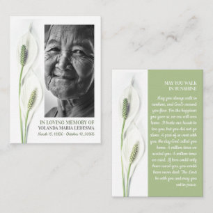 Elegantes Foto, Lily-Blume, Gebetskarte Visitenkarte