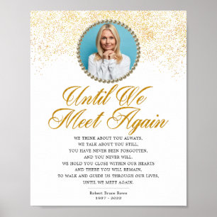 Elegantes Foto-Memorial-Trauer-Gedicht-Schild Poster