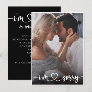 Elegantes Foto Memory - Entschuldigung Karte