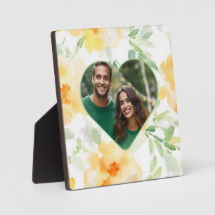 Elegantes Foto mit gelben Aquarellfarben Fotoplatte