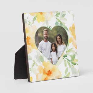 Elegantes Foto mit gelben Aquarellfarben Fotoplatte