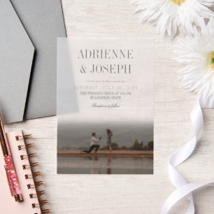 Elegantes Foto mit Grau Text Hochzeit