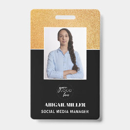 Elegantes Foto mit Namen und Logo-ID-Abzeichen für Ausweis