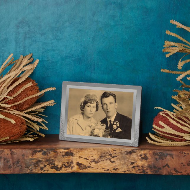 Elegantes Foto mit silberfarbenem Rahmen (Seite)