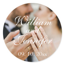 Elegantes Foto, Name und Datum Monogramm anpassen