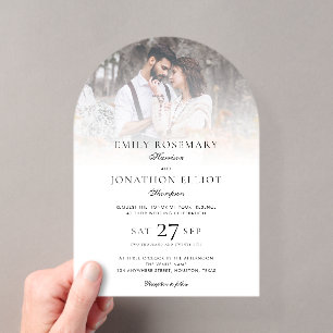 Elegantes Foto Overlay Acryleinladungen