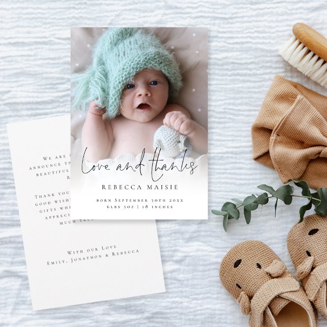 Elegantes Foto Overlay Liebe Dank Ankündigung (Von Creator hochgeladen)