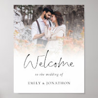 Elegantes Foto Overlay Willkommen bei Hochzeit