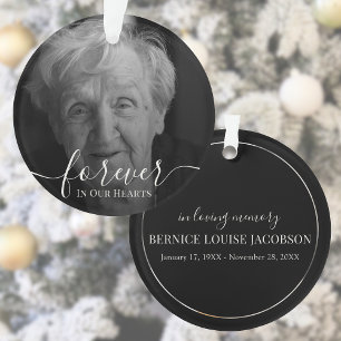 Elegantes Foto Personalisiert Memorial Keppake Ornament