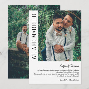 Elegantes Foto Private Zeremonie Ankündigung