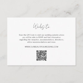 Elegantes Foto QR Code Moderne Hochzeit Begleitkarte