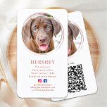 Elegantes Foto Rose Gold Dog Pet Social Media Visitenkarte<br><div class="desc">Wenn dein bester Freund der beste Freund aller ist! Die Visitenkarten von Haustieren beeinflussen, sodass alle Hundefans mit Ihrem insta renommierten Begleiter behalten werden können. Ob Ausflüge in den Hundepark, ein Haustierladen oder Tierausstellungen und Marketing-Kampagnen, diese beruflichen Social Media Visitenkarten sind perfekt, um Ihren besten Freund zu zeigen. Personalisieren Sie...</div>