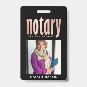 Elegantes Foto Rose Gold Notar Darlehen Ausweis
