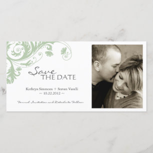 Elegantes Foto Save the Date Einladung