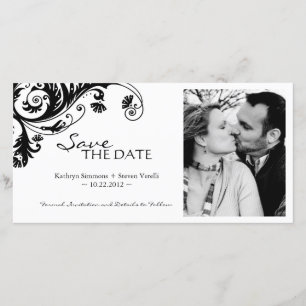 Elegantes Foto Save the Date Einladung