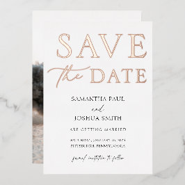 Elegantes Foto Save the Date Einladung