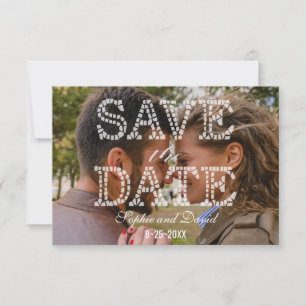 Elegantes Foto SAVE THE DATE Hochzeitstypografie