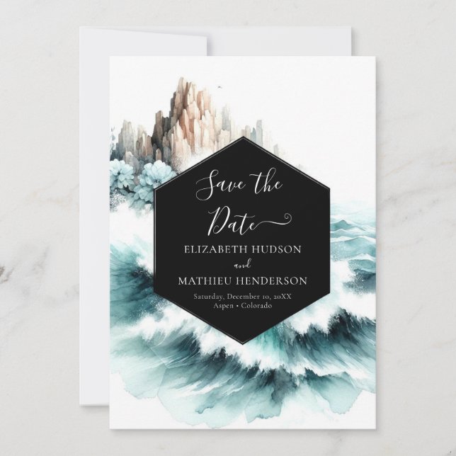 Elegantes Foto Schöne Hochzeit Save The Date (Vorderseite)