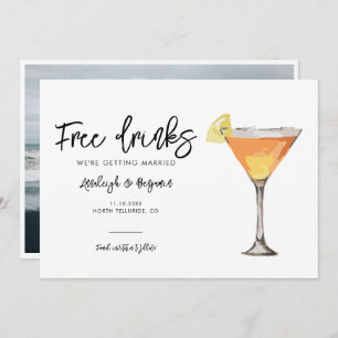 Elegantes Foto Script Hochzeit Save The Date