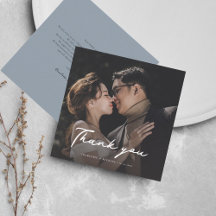 Elegantes Foto Script Wedding Vielen Dank
