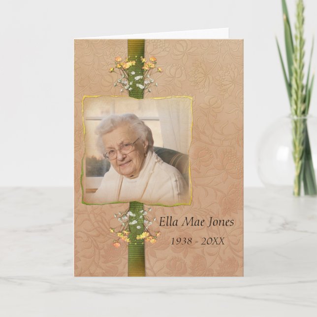 Elegantes Foto Vielen Dank für Ihr Beileid Dankeskarte (Vorderseite)