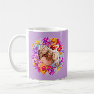 Elegantes Foto violette Blumen Nana Kaffeetasse