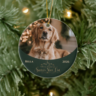 Elegantes Foto von Hunden auf der Wunschliste des  Keramik Ornament