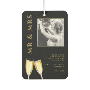 Elegantes Foto Wedding Champagne Autolufterfrischer