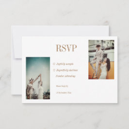 Elegantes Foto Wedding RSVP Card