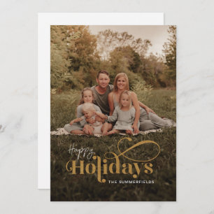 Elegantes Foto Weihnachtskalligrafie Feiertagskarte