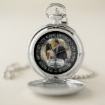 Elegantes Foto zum 10. Hochzeitstag Taschenuhr<br><div class="desc">Dieses elegante 10-jährige Foto-Design mit Foto,  Namen und Hochzeitsdaten und Jubiläumsdaten ist für jeden Geschmack etwas dabei.  Original Design erstellt von Holiday Hearts Designs.</div>