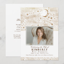 Elegantes Foto zur Beerdigung des Lebens Einladung