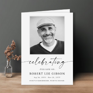 Elegantes Foto zur Beerdigung Programm