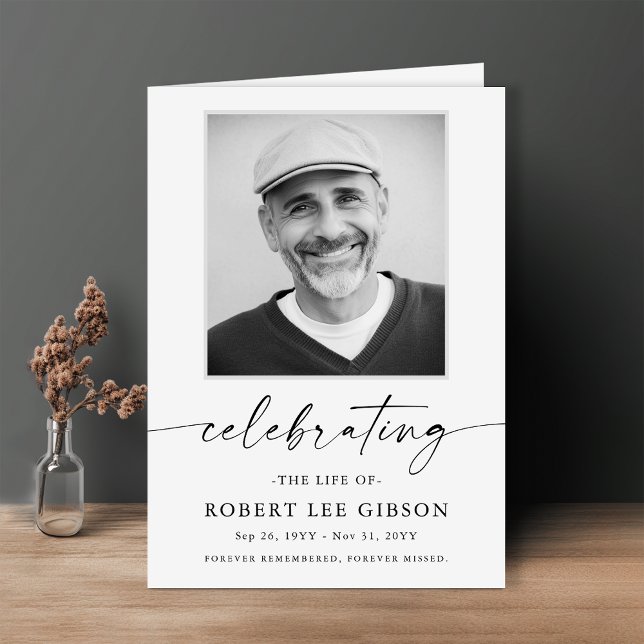 Elegantes Foto zur Beerdigung Programm (Von Creator hochgeladen)