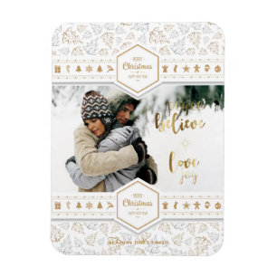 Elegantes Foto zur Weihnachtszeit-Liebe Magnet