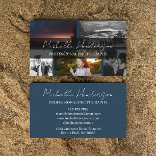 Elegantes Fotocollage Professionelle Fotografie Visitenkarte