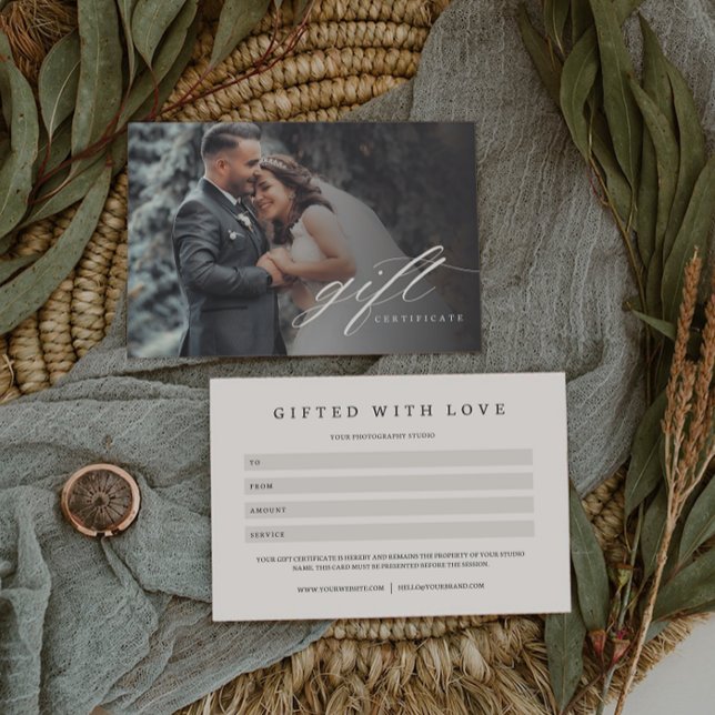 Elegantes Fotografie-Geschenkgutschein (Von Creator hochgeladen)